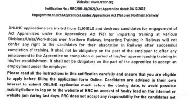 RRC NR Apprentice Vacancy 2024